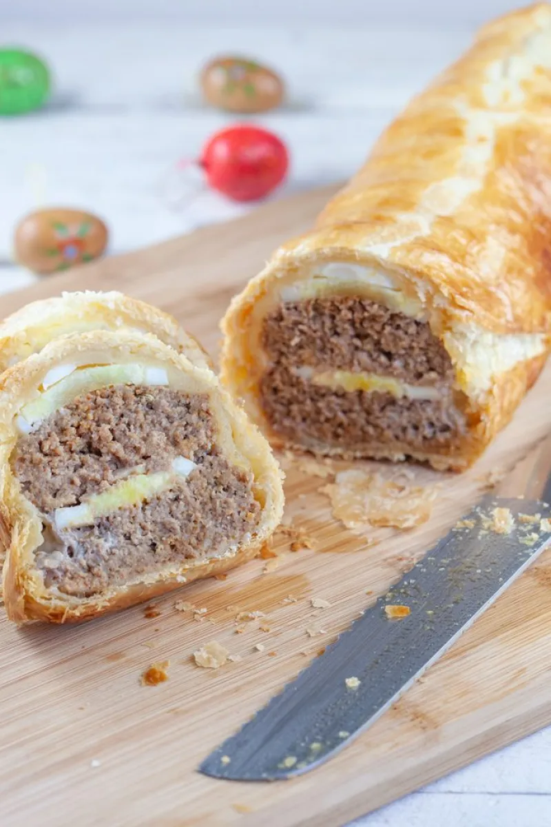Ground beef and egg Wellington
