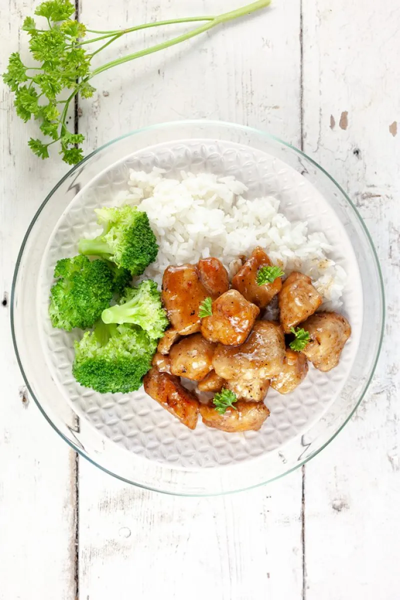 Stir-fried lemon chicken