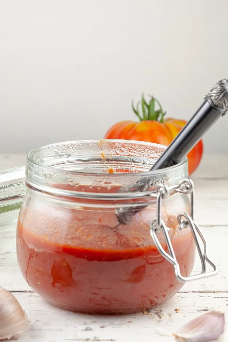 Homemade tomato passata