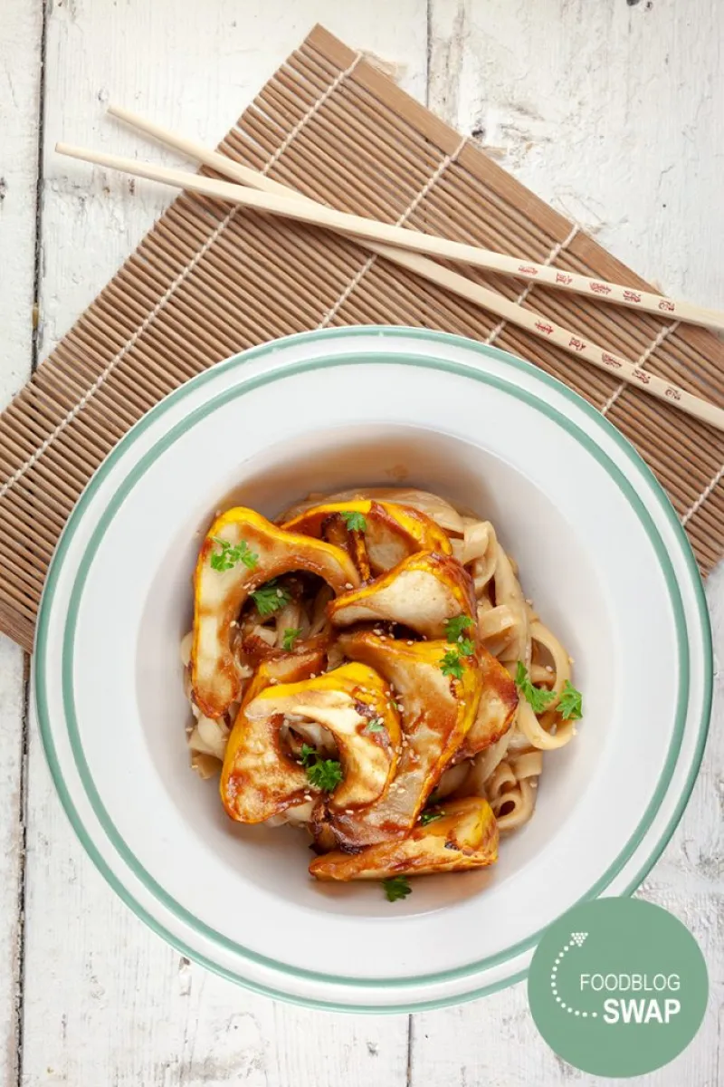 Oven-roasted miso pumpkin