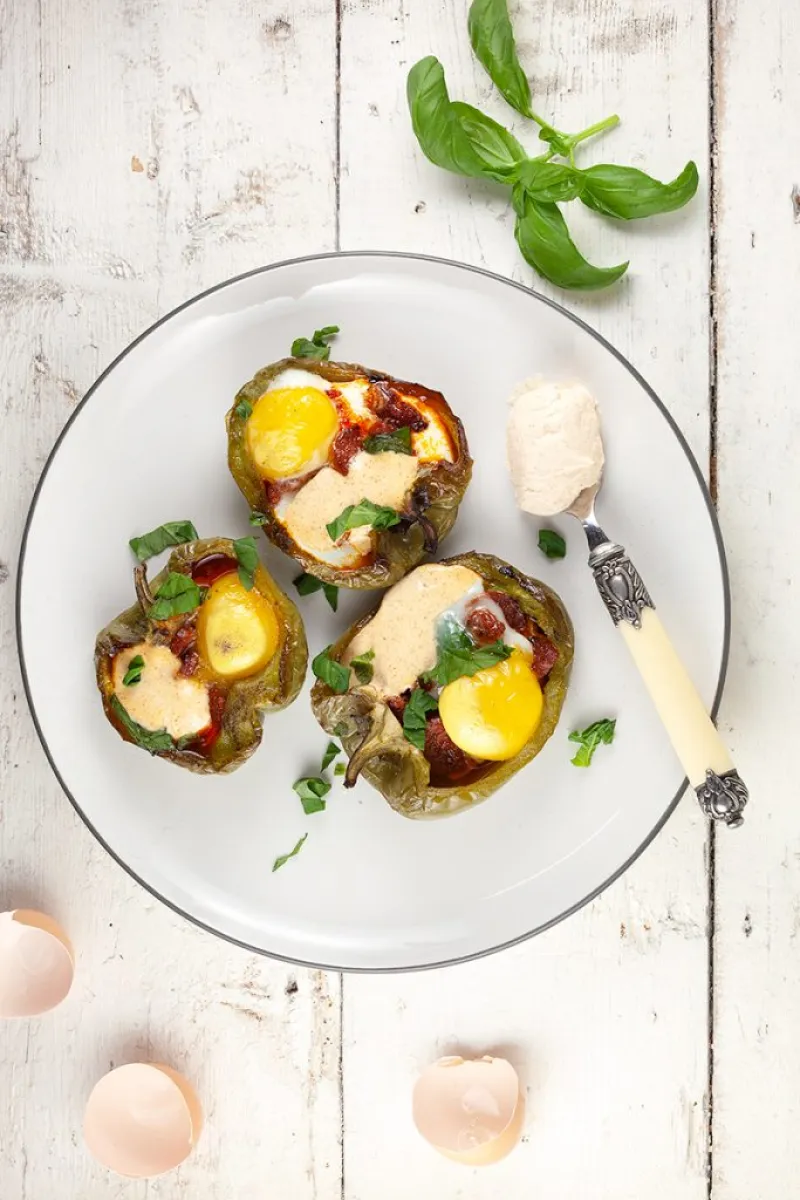 Chorizo and egg stuffed peppers