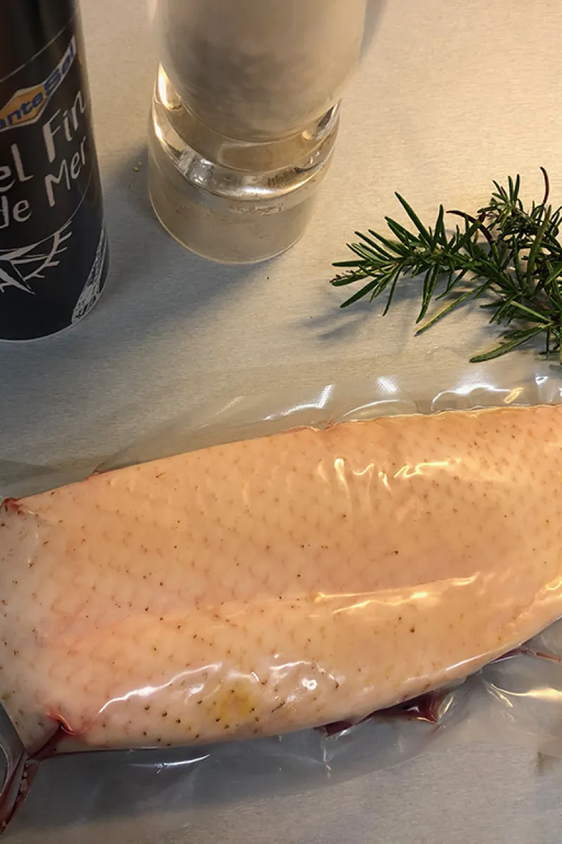 Bring the duck breast up to room temperature