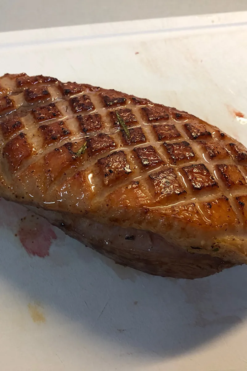 Beautifully cooked duck breast
