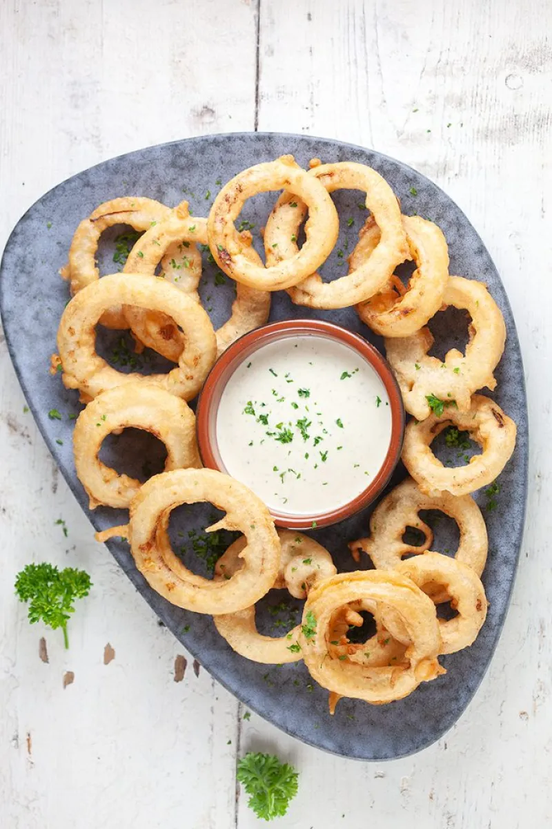 Beer battered onion rings