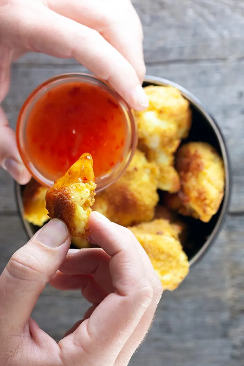 Pan fried cauliflower florets