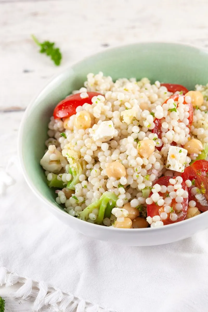 Pearl couscous and cauliflower salad