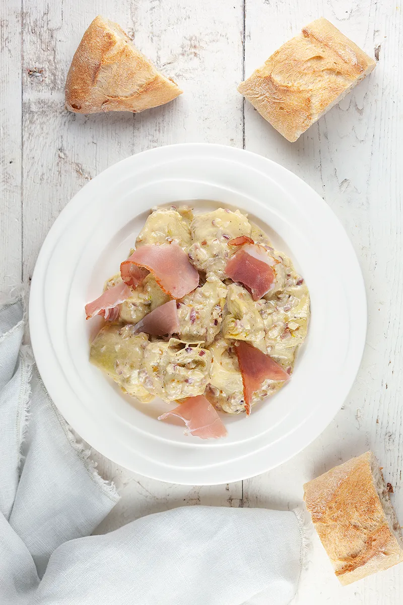 Artichoke with ham