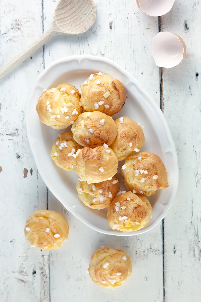 Chouquettes - French sugar pearl puffs