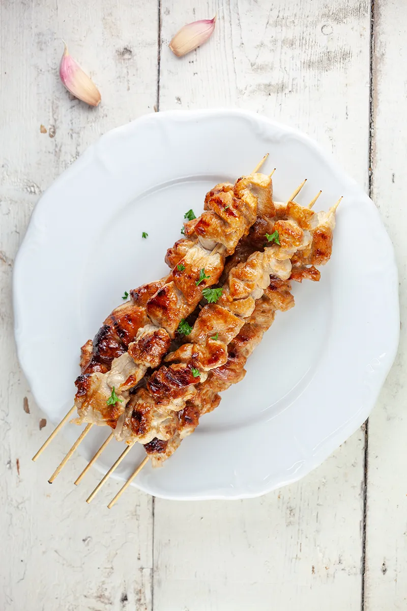 Honey mustard turkey skewers