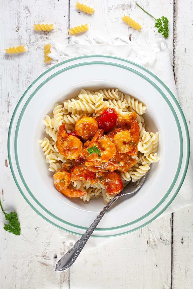 Shrimp pasta