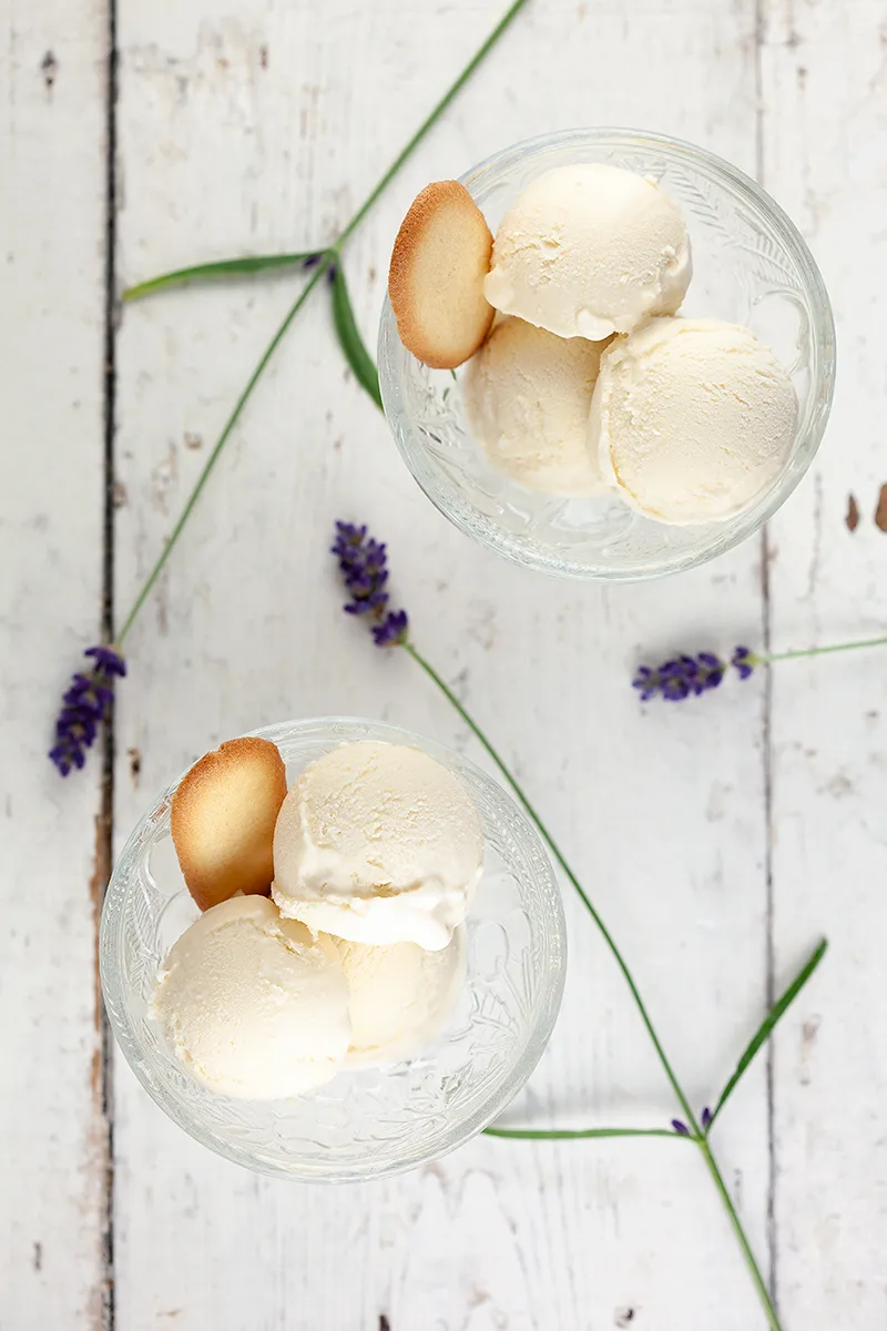 Lavender honey ice cream