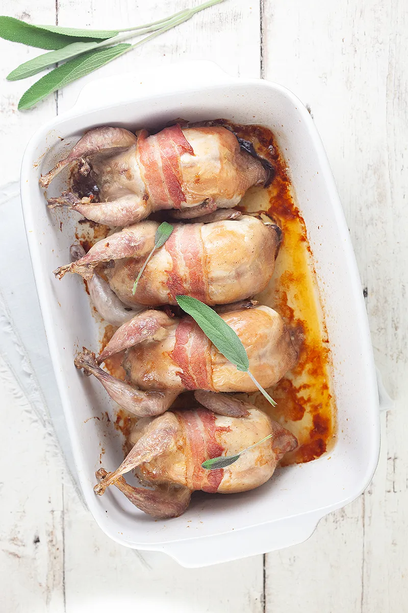 Stuffed quail