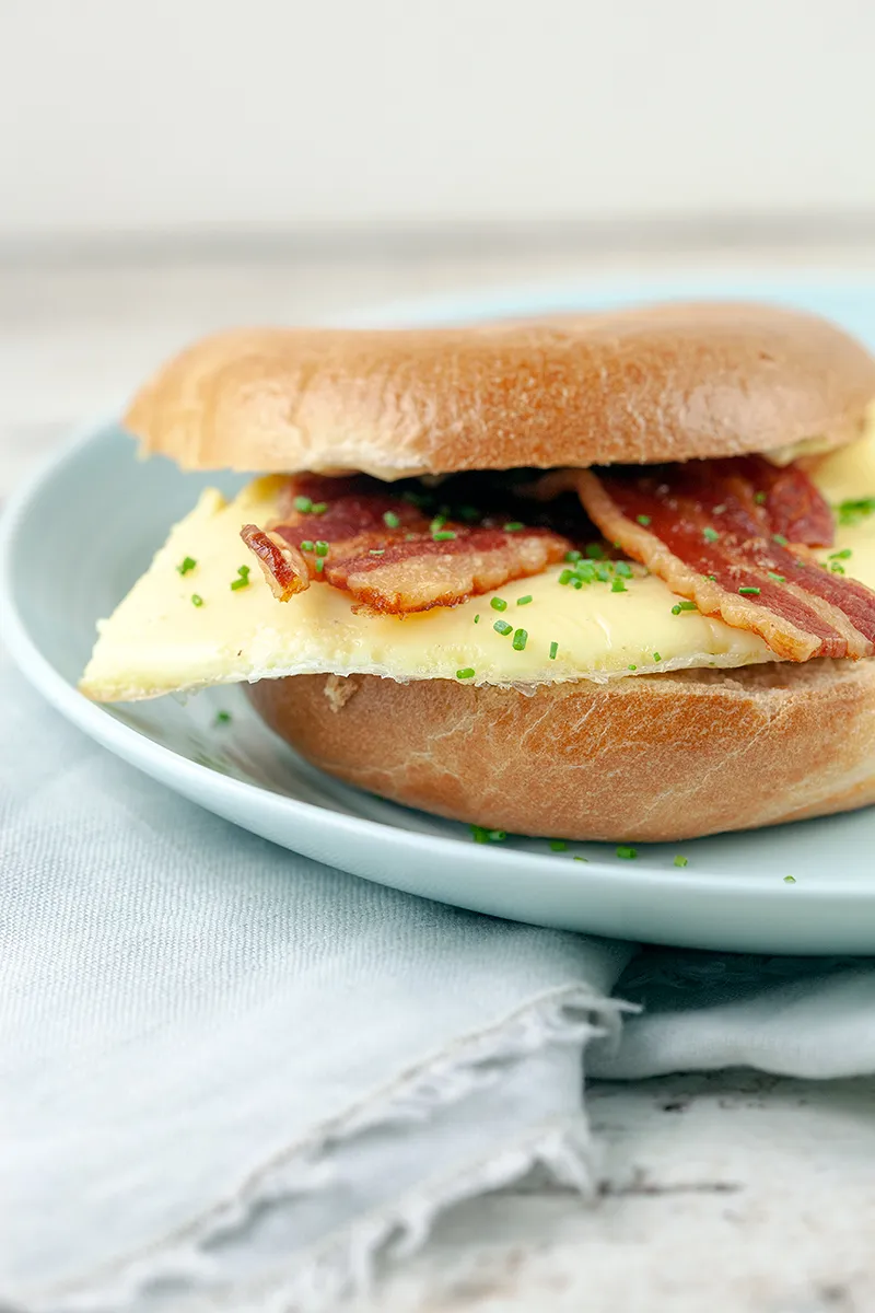 Bacon and egg bagel