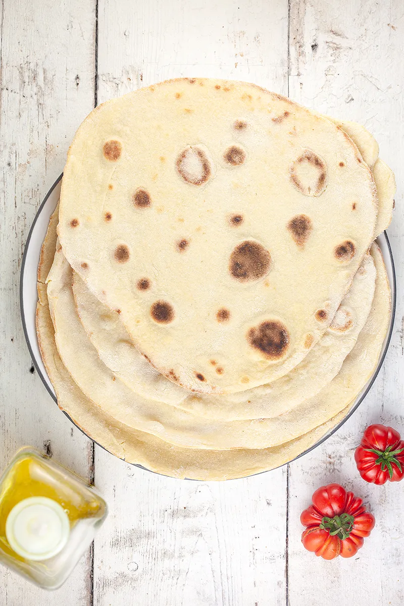 Homemade piadina - Italian flatbread