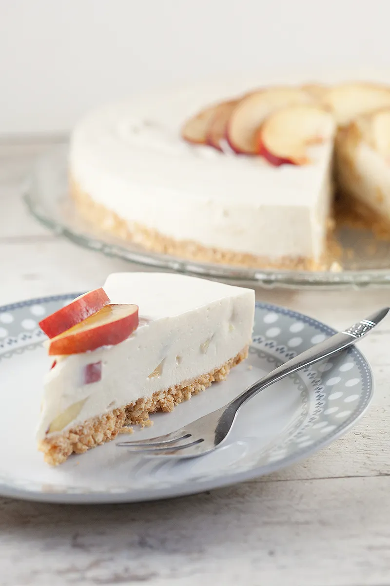 No bake peach cheesecake