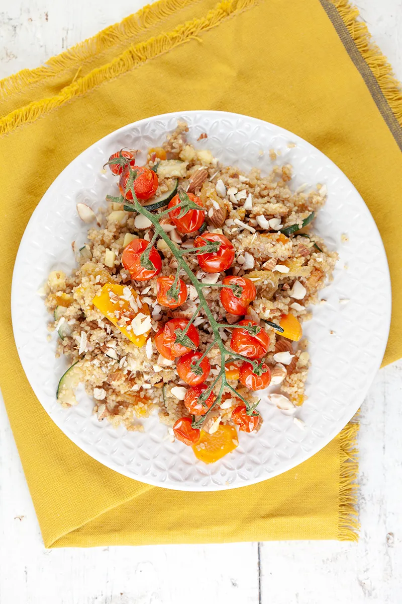 Spiced couscous with roasted tomatoes