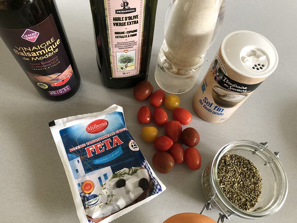 Baked feta ingredients