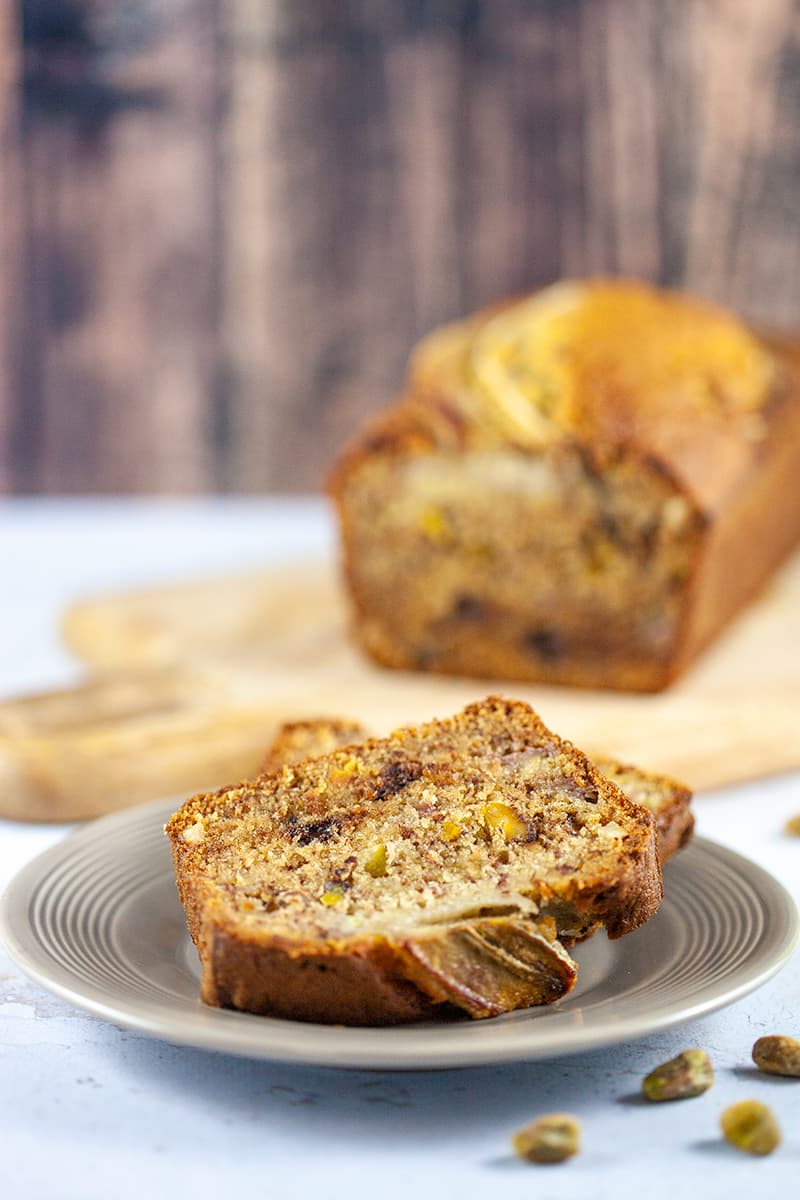 Banana bread with nuts and chocolate
