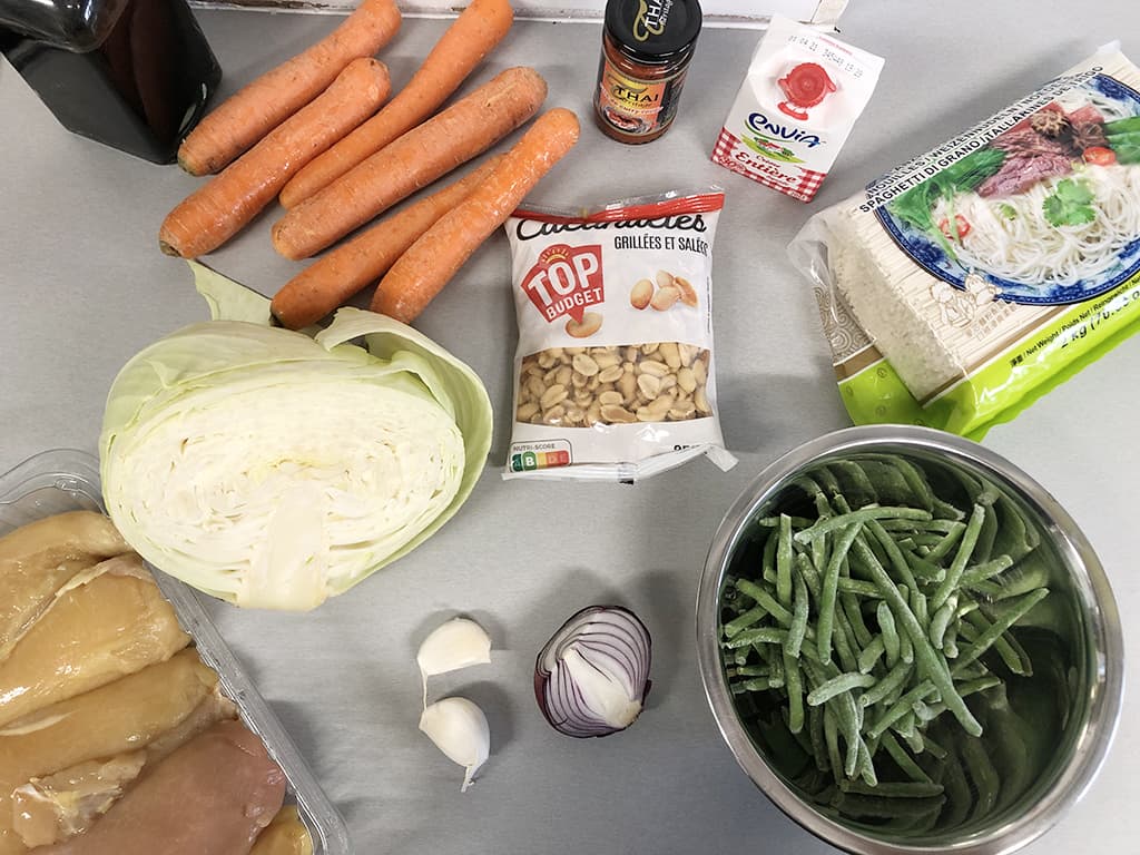 Chicken and cabbage stir fry ingredients