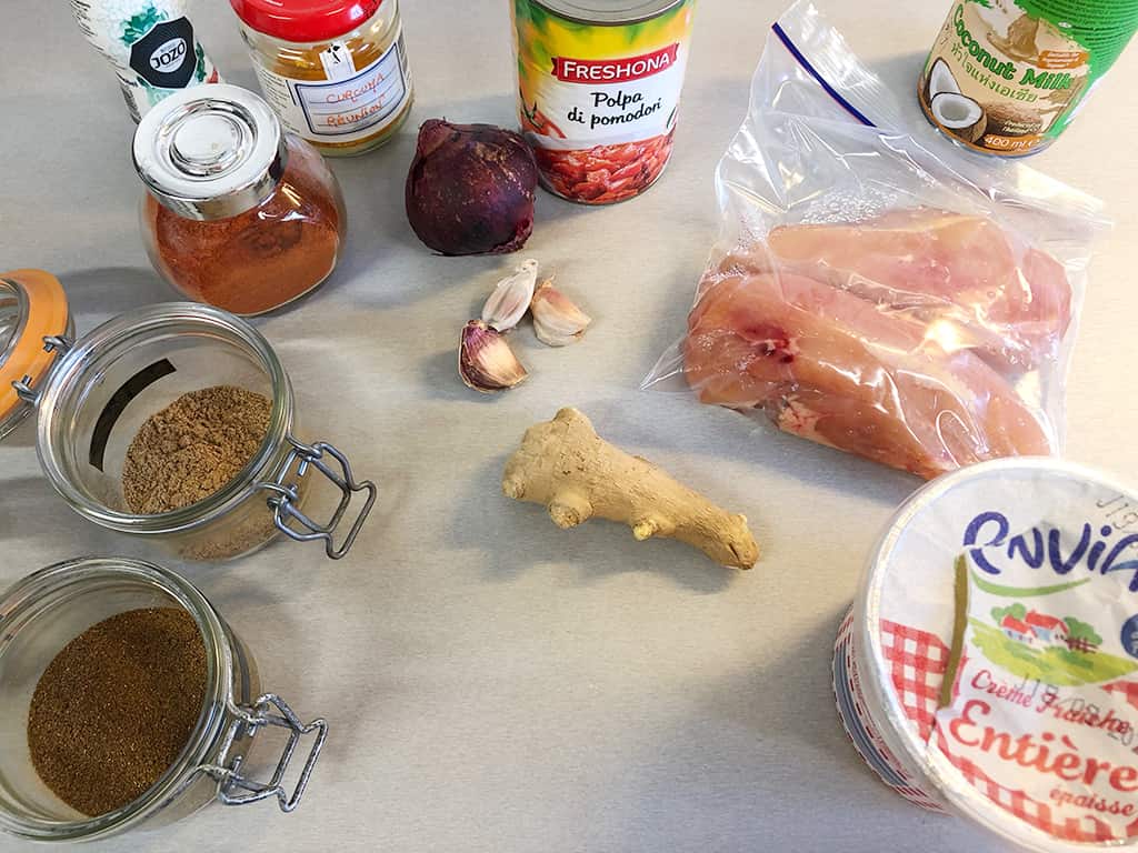Chicken madras ingredients