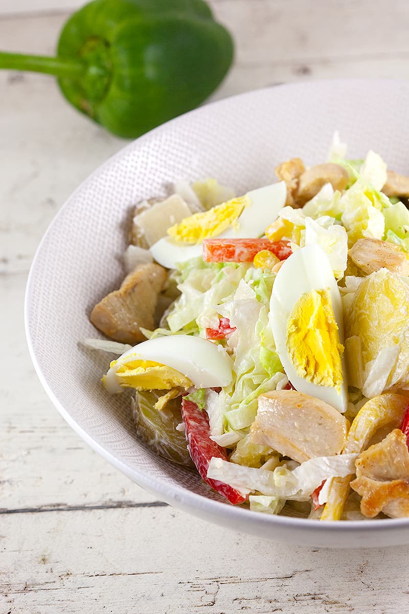 Chicken salad with yoghurt dressing