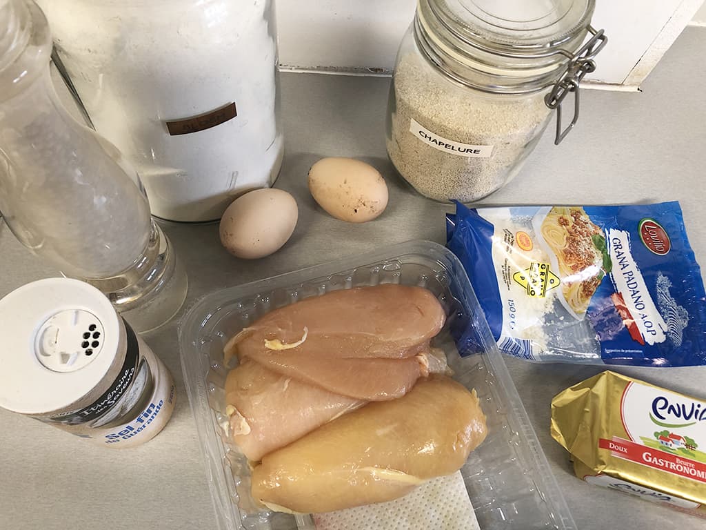 Chicken schnitzel ingredients