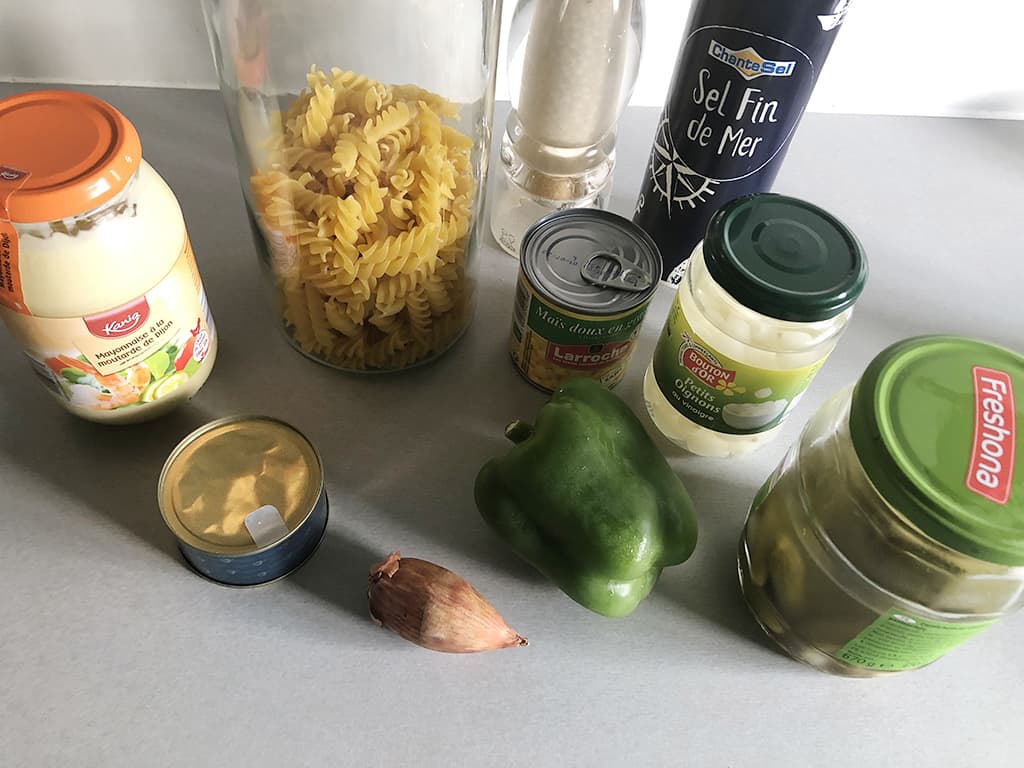 Tuna pasta salad ingredients