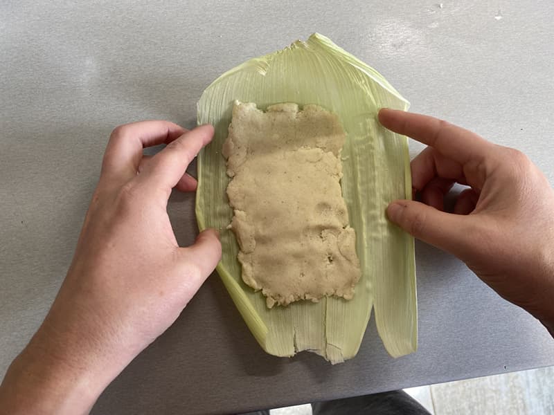 Making tamales - step 3