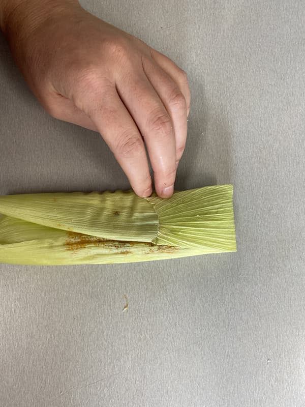 Making tamales - step 6