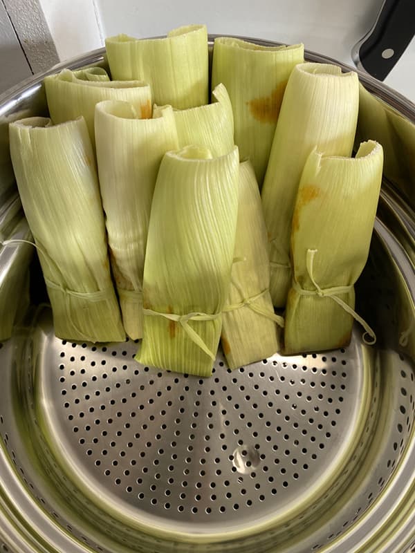 Making tamales - step 9