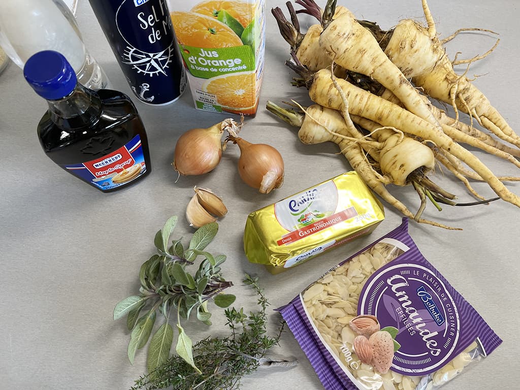 Caramelised parsnips ingredients