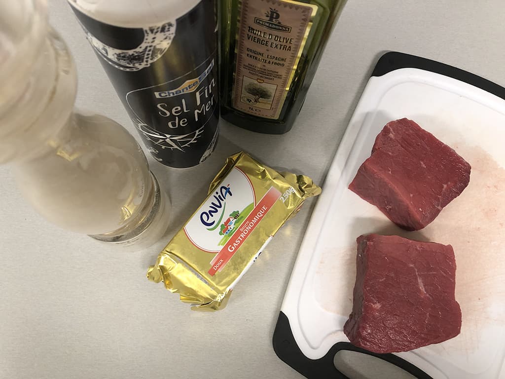 Cooking the perfect steak ingredients