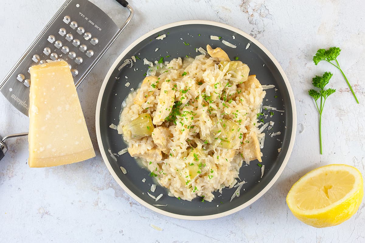 Lemon and chicken risotto