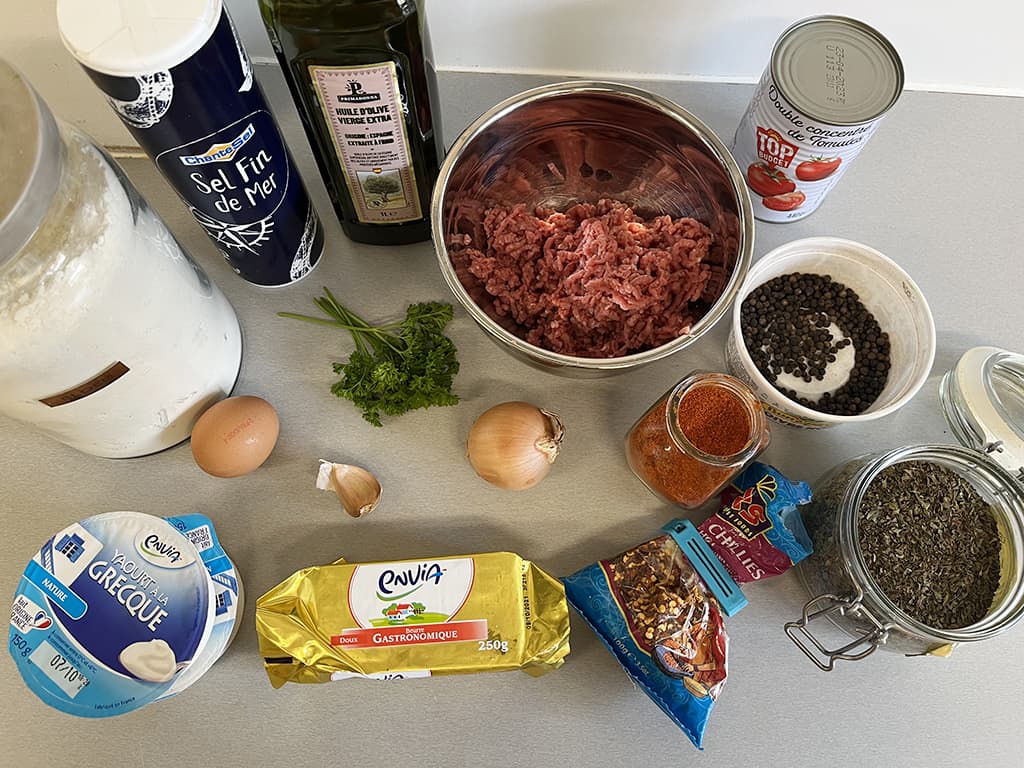 Turkish manti ingredients