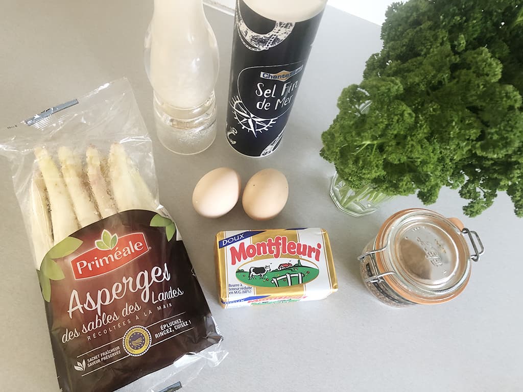 Asparagus à la Flamande ingredients