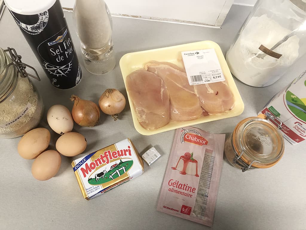 Homemade chicken croquettes ingredients