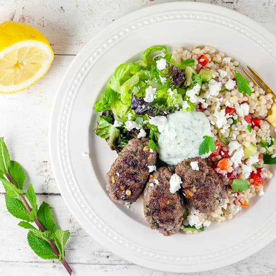 Kofta with pearl couscous