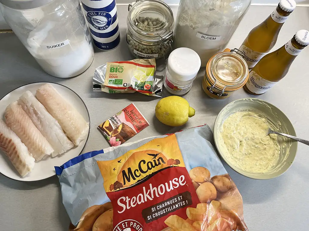 Fish and chips ingredients