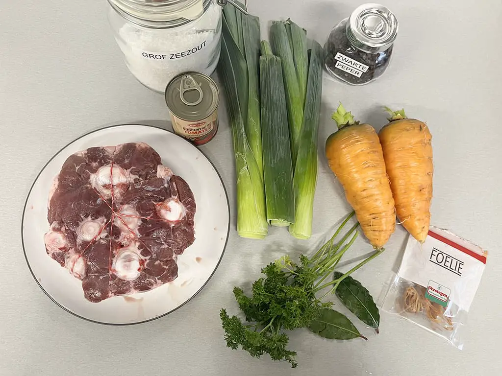 Oxtail consommé ingredients