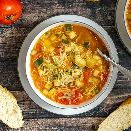 Tomato and vegetable soup