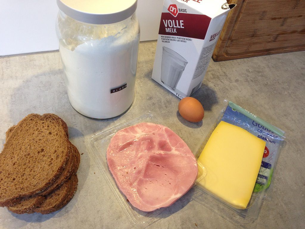 Cheese and ham toastie ingredients
