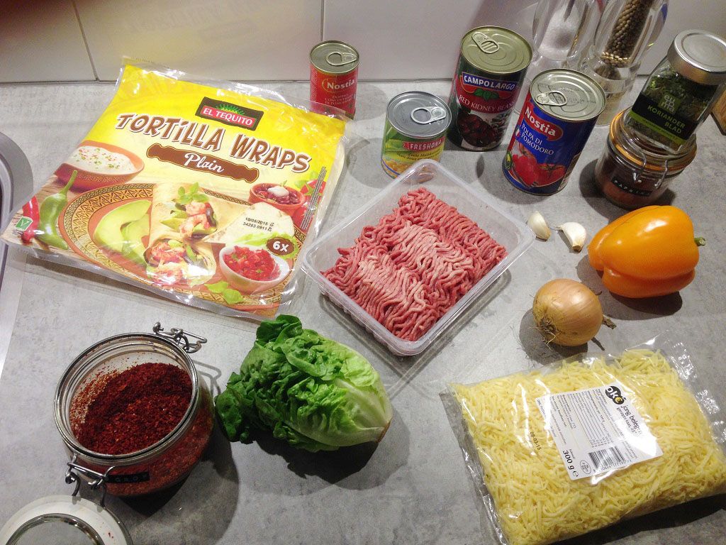 Oven-baked tortillas ingredients
