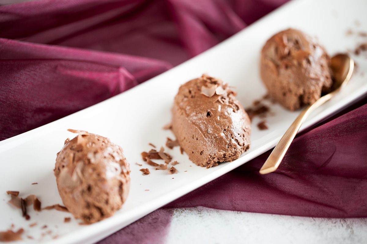 Silky chocolate mousse