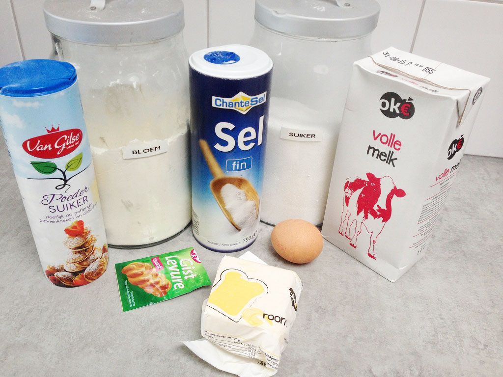 Dutch mini pancakes (poffertjes) ingredients