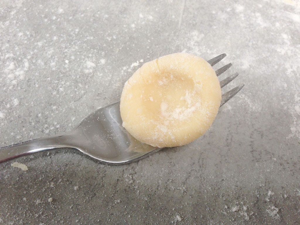 Gnocchi thumbprint dough
