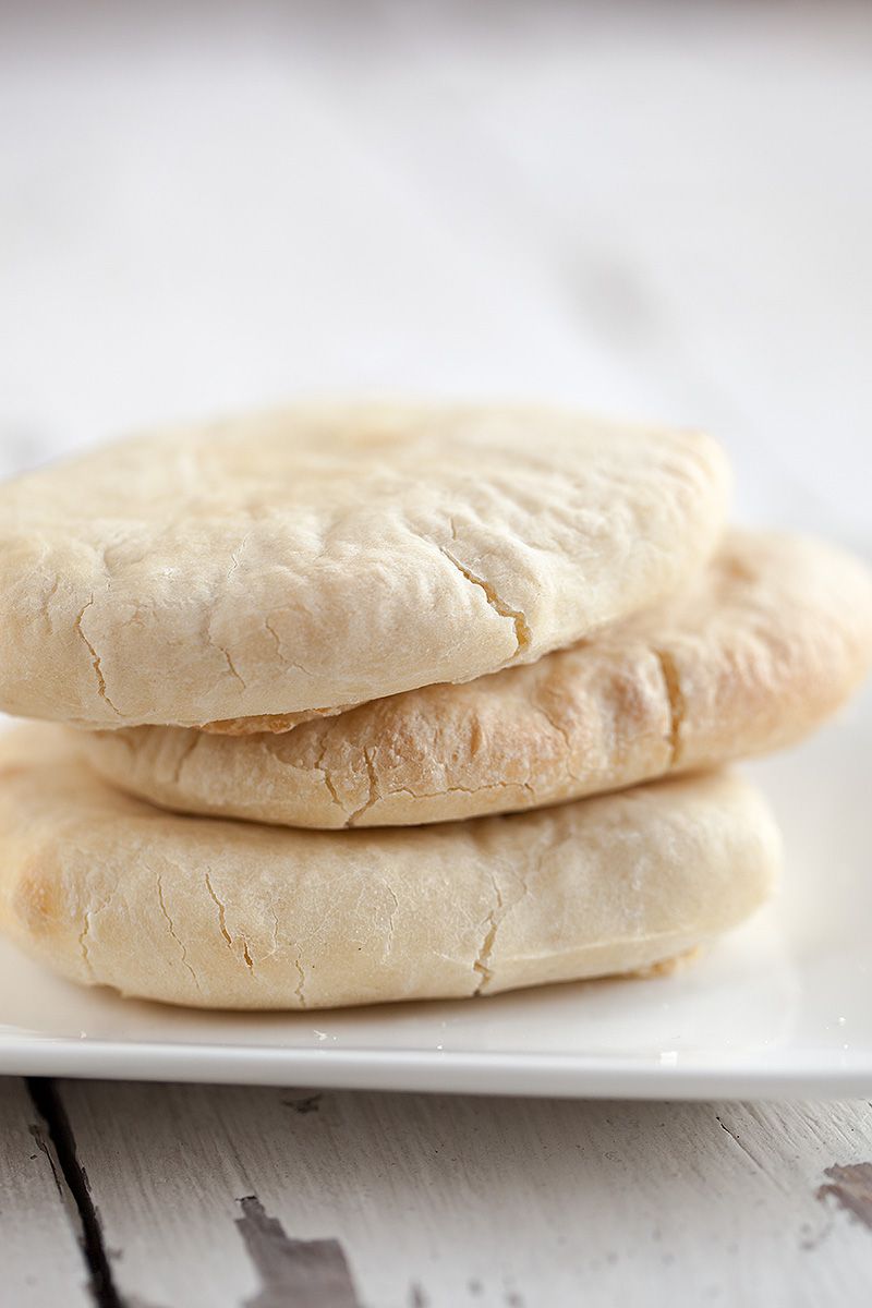 Homemade pitta bread