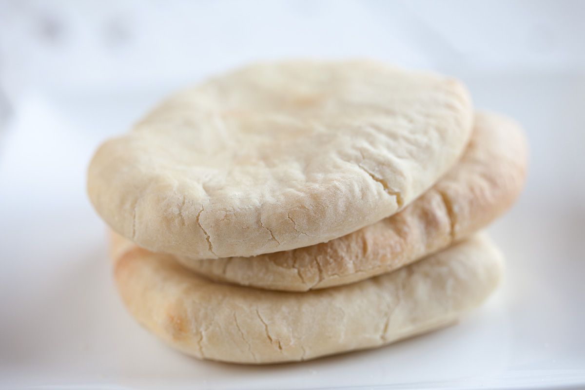 Homemade pitta bread