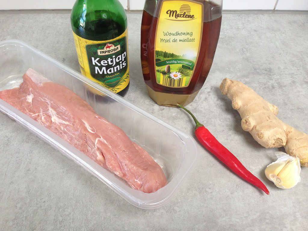 Grilled pork tenderloin satay ingredients