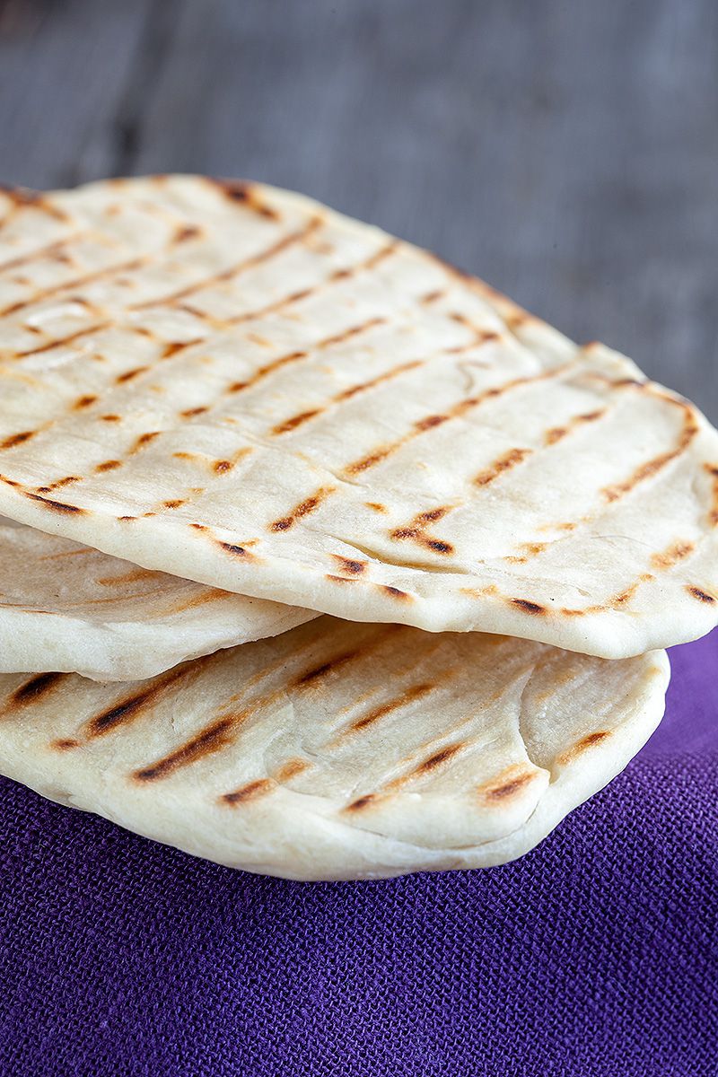 Home-made naan bread