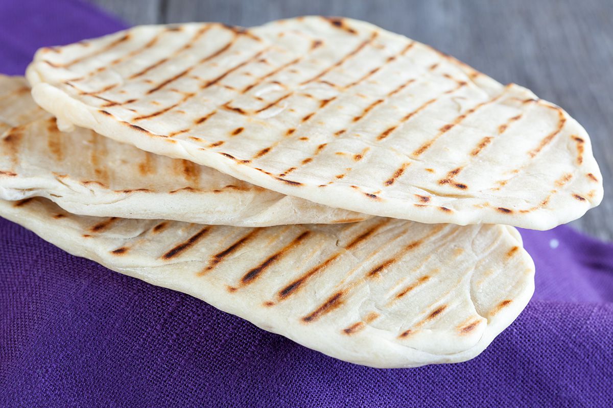 Home-made naan bread